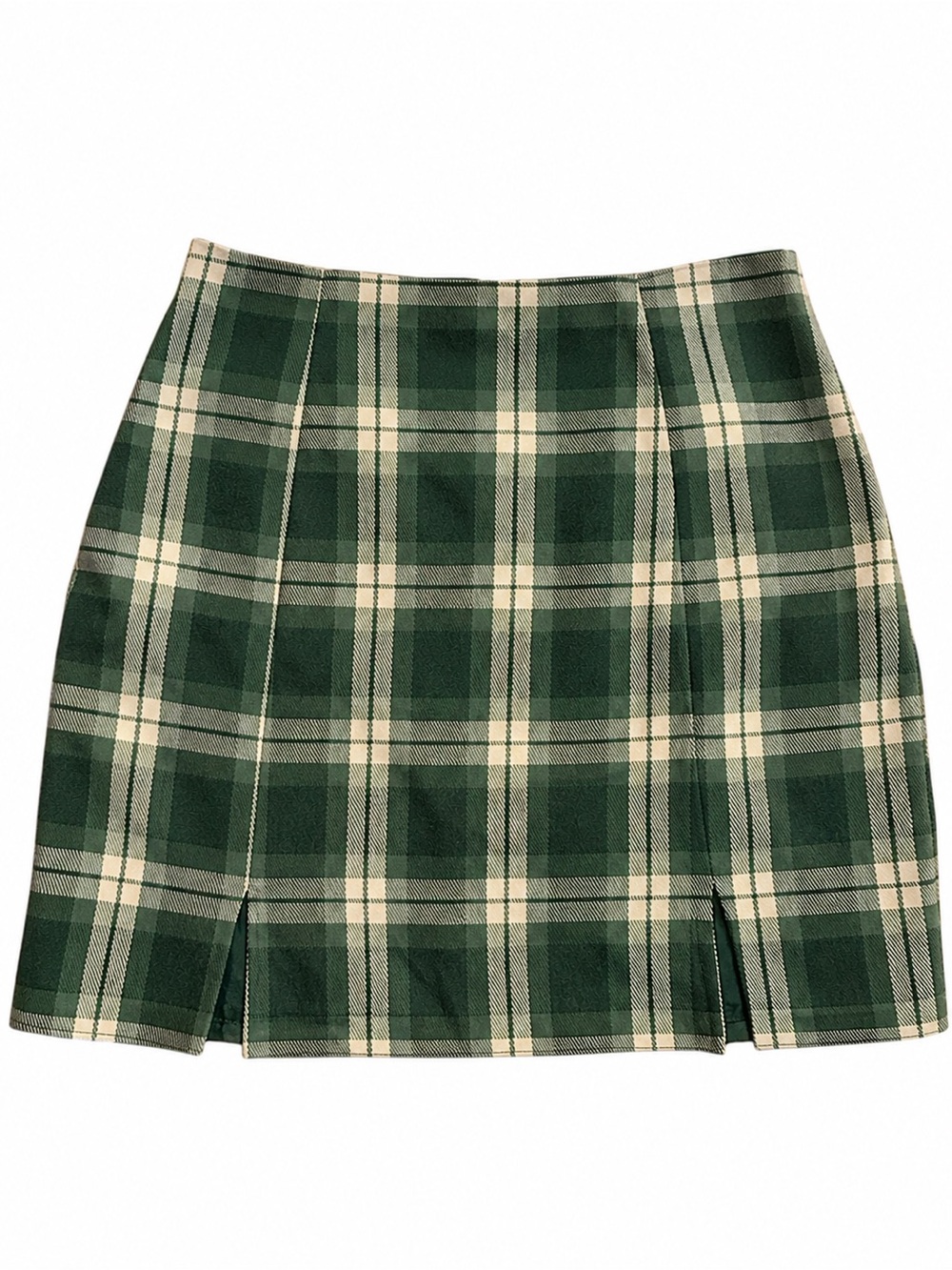Blue Rain Green Plaid Mini Skirt Size Small Preppy Schoolgirl Y2K - Picture 1 of 5